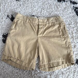 J. Crew Distressed and Aged Khaki Broken-in Boyfriend Shorts